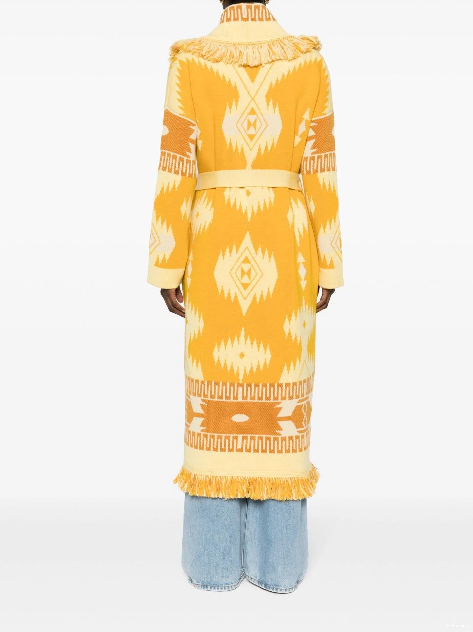 Affordable Icon-jacquard virgin cardi-coat wool Alanui Women 0715